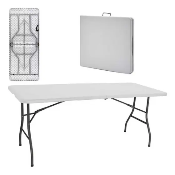 Mesa Dobrável Portátil com Maleta de Camping Reforçada Ideal para Praia Churrasco e Eventos Ar Livre