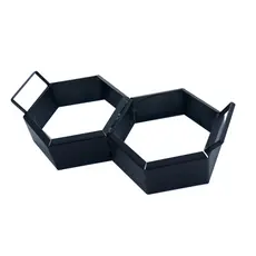 Forma de Aço Manual para produzi instantaneamente 2  Bloquetes Sextavados 20x4cm pavimentos calçadas