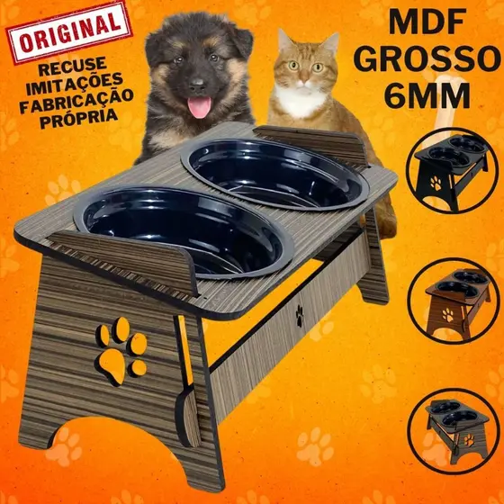 Comedouro Bebedouro Pet Suspenso Para Gato e Cachorro Com TAMPAS