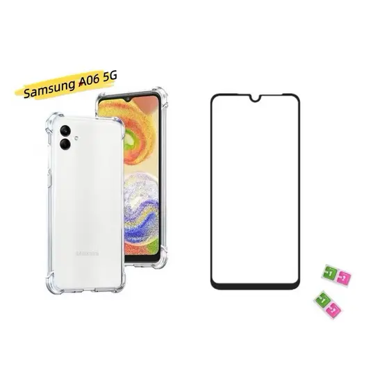 KIT Capa + Película 3D A06 5G Capinha Transparente Antipacto