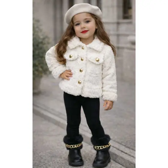 Blusa Casaco de Teddy Infantil Menina Frio Inverno bem quentinho