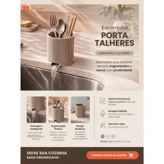COPO ESCORREDOR DE TALHERES