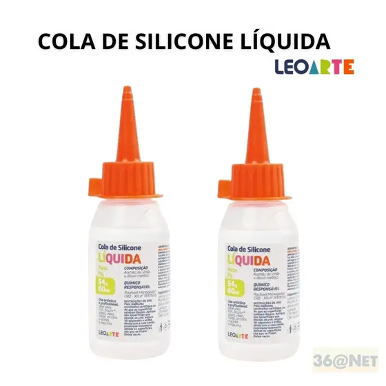COLA SILICONE LIQUIDA KIT COM 1 OU 2 UNIDADES DE 60ML