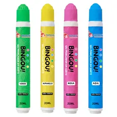 Marcador de Bingo Kit 4 Cores 20ml Caneta Carimbo Colorida