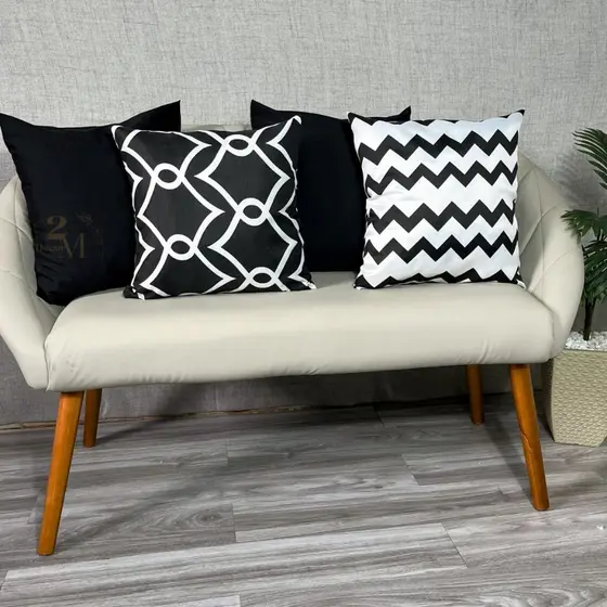 KIT COM 4 ALMOFADAS CHEIAS PARA SOFÁ QUARTO OU SALA 45x45cm