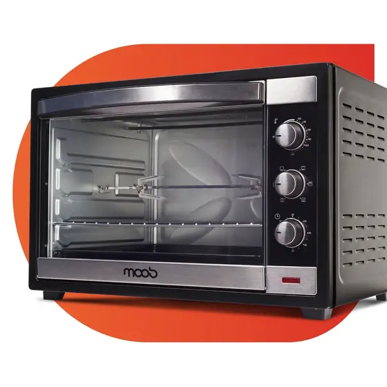 Forno Elétrico 60 Litros Moob Com Espeto Giratório e Luz Interna 220V