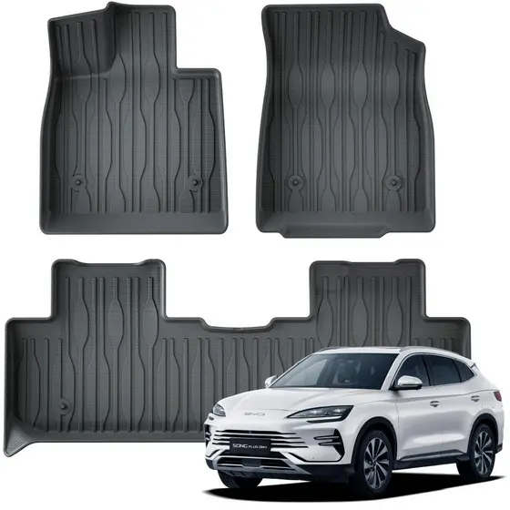 Tapete automotivo bandeja de borracha para BYD Song Plus Conjunto com 3 peças 3D Ekap