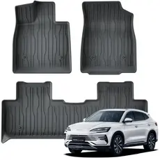 Tapete automotivo bandeja de borracha para BYD Song Plus Conjunto com 3 peças 3D Ekap