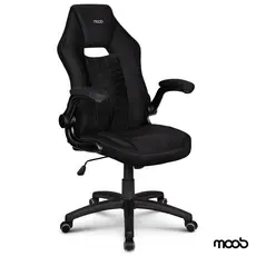 Cadeira Gamer Profissional Moob Force Giratória Ergonômica Reclinável Braços Ajustáveis Preto