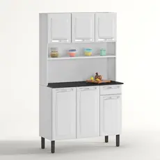 Cozinha de Aço Compacta Itatiaia Rose 6 Portas e 1 Gaveta Branco Neve