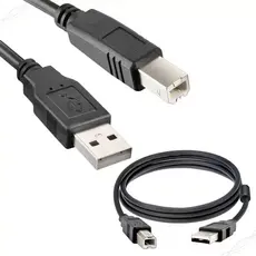 KIT 3 CABOS DE IMPRESSORA USB 2.0 1,5 METROS HIGH SPEED COM FILTRO - BRANCO