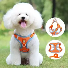 Coleira Peitoral Reforçada p/ Pets + Guia 1,5m | Conforto, Segurança e Estilo para seu Pet nos Passeios