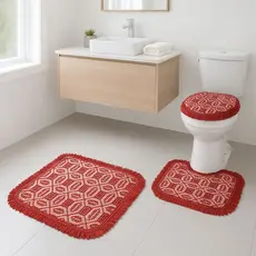 Kit Tapete Para Banheiro 100% Algodão Alta Qualidade Reforçado Grosso Decorativo