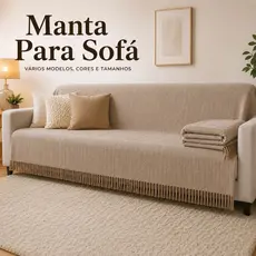 Manta Para Sofá King Gigante Decorativa Protetora 4,00 x1,80 / 3,00 x1,80 / 2,40 x1,80 / 2,10 x1,20 Várias Cores