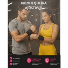 Munhequeira Ortopédica Alta Compressão Apoio Pulso Elástica Ajustável Esportes Treino Academia