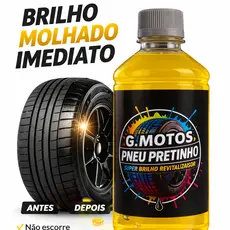 Baba de Camelo 500ML Pneu Pretinho G Motos Brilho Imediato