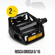 Par Pedal Alumínio Plataforma GTA Bike Rosca Grossa 9/16 Esfera