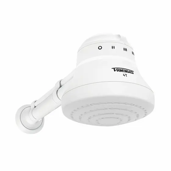 Chuveiro Ducha Elétrico Faminho Branco Com Braço 4T  Fame