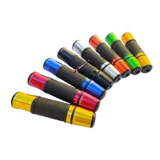 Manopla Com Peso Fixo Longo Moto Esportiva Alumínio Universal 22mm