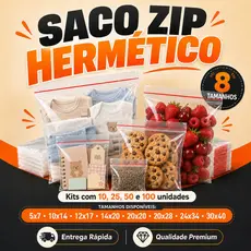 Saco Zip Grande Plástico Fechamento Hermético Atacado Organização Maternidade Alimentos Viagem Abre Fecha Viagem