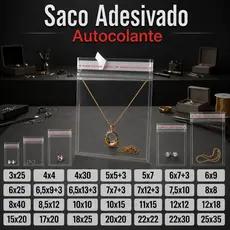Saco Plástico Adesivado 100 Unidades Transparente Abre e Fecha Auto Adesivo Colante Embalagem