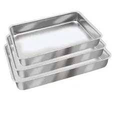 kit 3 Assadeiras Retangulares 18x27, 20x31 e 23x34 cm  Formas para Bolo, Lasanha e AirFryer  Kit Versátil e Compacto