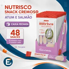 Kit 12 snack cremoso nutrisco gato como churu - Escolha o sabor
