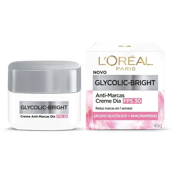 Creme Anti-Marcas Diurno FPS 30 Glycolic-Bright 49g L´oreal Paris