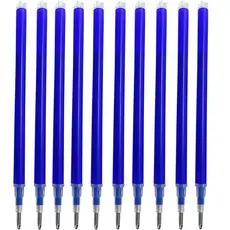 10 Refil Caneta Magica Fantasminha Tecido Apaga Calor Azul Kit