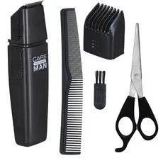 Maquininha Cortar Cabelo Barba Barbear Tesoura Pente kit Viagem