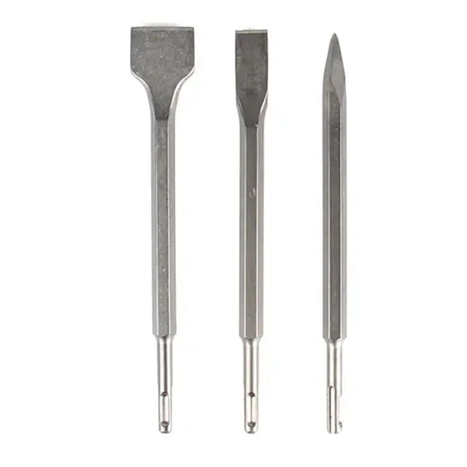 Kit 3 Pçs Talhadeiras E Ponteiro Sds Plus Para Martelete