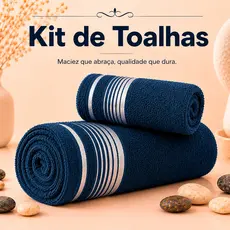 Kit 2 Toalhas Coleção Lara 100% Algodão Macia Alta Absorção