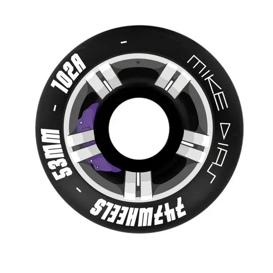 Roda de Skate Cônica 53mm 102a Preta 747 Wheels Mike Dias Speed