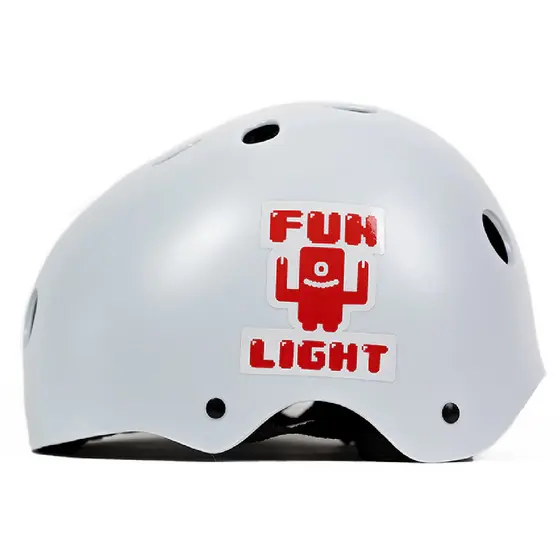 Capacete Profissional Crianças e Adultos para Skate Patins Bike Fun Light Branco