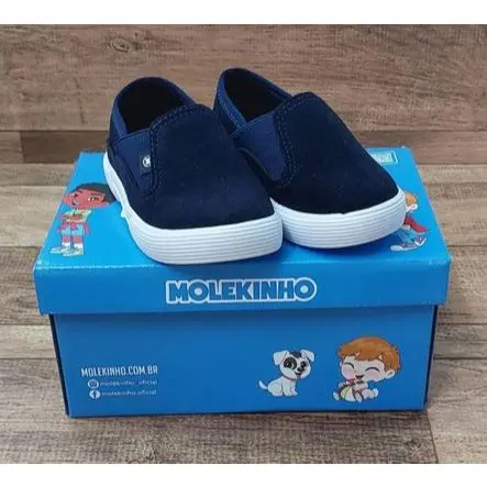 tenis iate molekinho camurça de encaixar infantil