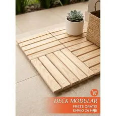 Deck modular plataforma madeira resistente piso