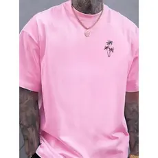 Camiseta Masculina Algodão Premium Camisa Estampada Coqueiros Manga Curta