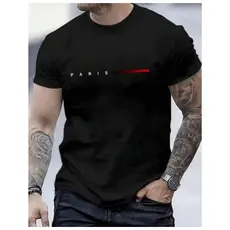 Camiseta Camisa Masculina Streetwear Paris Style Blusa Algodão Malha 30.1