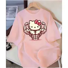 Camiseta Feminina Estilosa Estampada Boneca Fitness Musculação Academia Oversized 100% Algodão