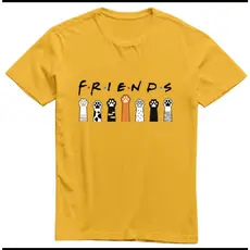 Camiseta Blusa Feminina Estampada Gatinhos Fofos Friends Top Estilosa Colorida 100% Algodão Casual