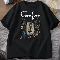 Camiseta Caroline Filme Unissex Animada Vintage Estilo Casual Pop