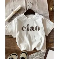 Camiseta Feminina Onça Leopardo Ciao Estampada  Gola Redonda 100% Algodão