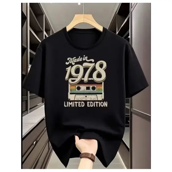 Camiseta Masculina Estampada Made In 1978 Limited Edition Retrô Várias Cores