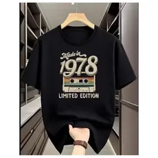 Camiseta Masculina Estampada Made In 1978 Limited Edition Retrô Várias Cores