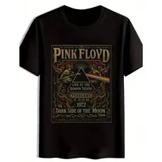 Camiseta Preta Unissex Algodão fio 30.1 Pink Floyd Rock Lançamento