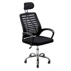 Cadeira Escritório Diretor Ergonômica Tela Mesh Respirável Apoio de Cabeça Integrado Ajuste de Altura Suporta até 120kg