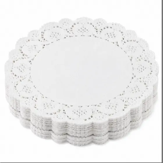 Papel Rendado Redondo Para Bandeja Mesa Festa C/100 8,5cm 11cm 16cm 31cm