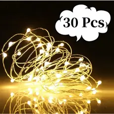 Kit 10/20/30/60 Fio Luzes De Fada Led 2 Metros Para Festa Em Casa De Casamento Decoração De Natal