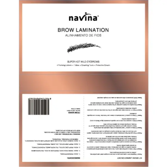 Kit Brow Lamination NAVINA Completa Sobrancelhas Profissional Permanente Cilios