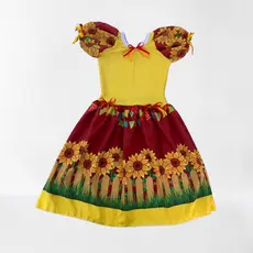 TRAJE CAIPIRA PARA FESTA JUNINA QUADRILHA GIRASSOL FESTA PARAENSE JUVENIL